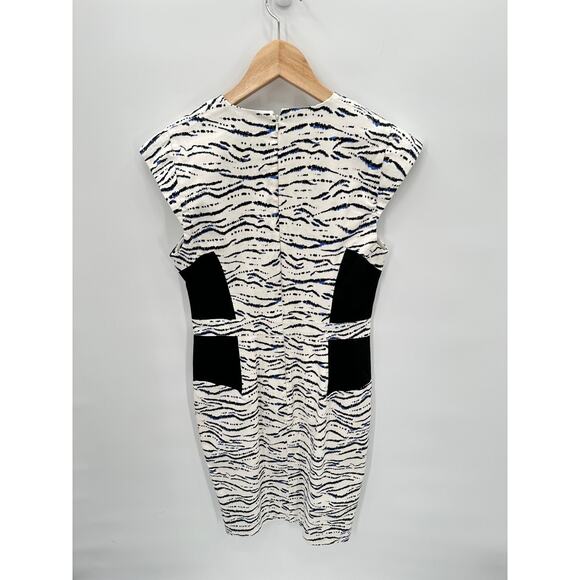 French Connection Tapir Wave Capped Sleeve Pencil Dress // 6 - Picture 9 of 12